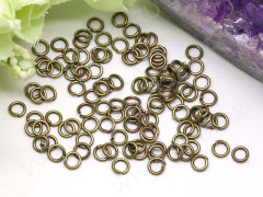 Колечки обычные 4*0,8мм античная бронза (Iron) (7г. ок. 155шт.)