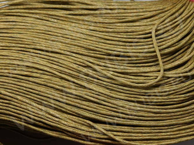 Вощёный х/б шнур 1мм оливковый (5м)