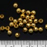 Купить (СКИДКИ!!!) Бусина Шарик металлический 3мм золотистый (Iron) (200шт.) с доставкой по России