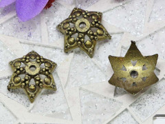 202 Шапочка пластиковая большая 15*13,5*5мм античная бронза (АКРИЛ) (10шт.)