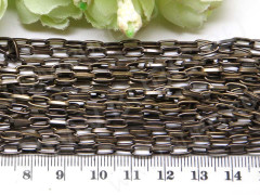 Цепочка I105 с простым плетением звено 7,5*3,5мм античная бронза (Iron) (1м)