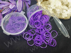 (РАСПРОДАЖА!!!) Набор для плетения браслетов 70 Loom Bands резиночки сиреневые в контейнере (Loom Bands) (ок.100 резинок)