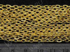 Цепочка I079 с узором звено 4,7*3мм золотистая (Iron) (50см)