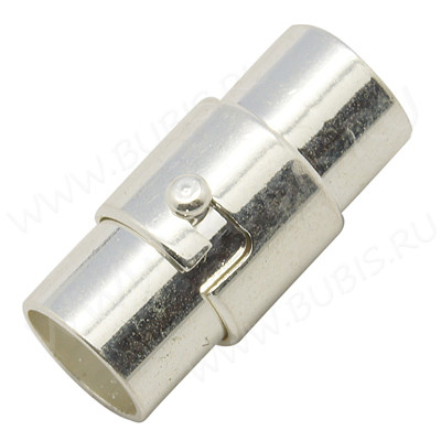 Магнитный замочек №37 слайдер лифт для вклеивания 3мм 15*5мм серебристый (Brass)