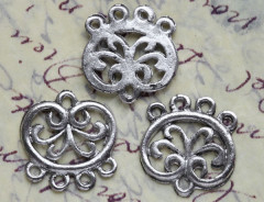 Подвеска для серёжек №127 18*17*1,5мм античное серебро