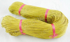(СКИДКИ!!!) Вощёный х/б шнур 1мм цвет жёлтый (ок. 80м)