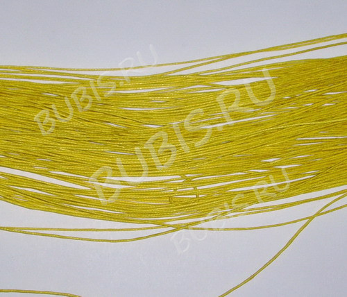 (СКИДКИ!!!) Вощёный х/б шнур 1мм цвет жёлтый (ок. 80м)