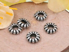 Рондели 087 колёсики 6*6*1,5мм античное серебро (литьё) (10шт.)