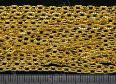 Цепочка I061 с узором звено 4,3*2,8мм золотистая (Iron) (50см)