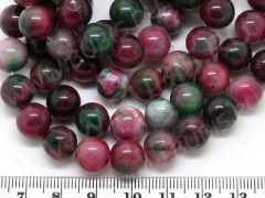 (ОПТ) Бусина округлая 10мм Турмалин арбузный (камни) (НИТЬ)
