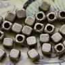 Купить Бусина 199 Кубик маленький 3*3*3мм античная бронза (литьё) (20шт.) с доставкой по России