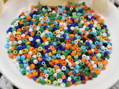 Бисер для проставок 10 2-3*1,5-2мм МИКС матовый непрозрачный (стекло) (20г)