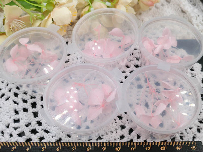 Сухие цветы 27 Гортензия 20мм стабилизированная розовая в коробочке (натуральные цветы)