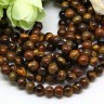 Купить (ОПТ) Бусина округлая 6мм Тигровый глаз (камни) (НИТЬ) с доставкой по России
