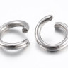 Купить Колечки одинарные 3*0,4мм Ювелирная сталь цвет платины (Хирургическая сталь) (200шт) с доставкой по России