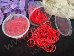 (РАСПРОДАЖА!!!) Набор для плетения браслетов 71 Loom Bands резиночки красные в контейнере (Loom Bands) (ок.100 резинок)