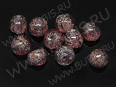 062 Шарик светонакопительный 10мм лиловый (Lampwork)