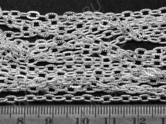 Цепочка I079 с узором звено 4,7*3мм серебристая (Iron) (50см)