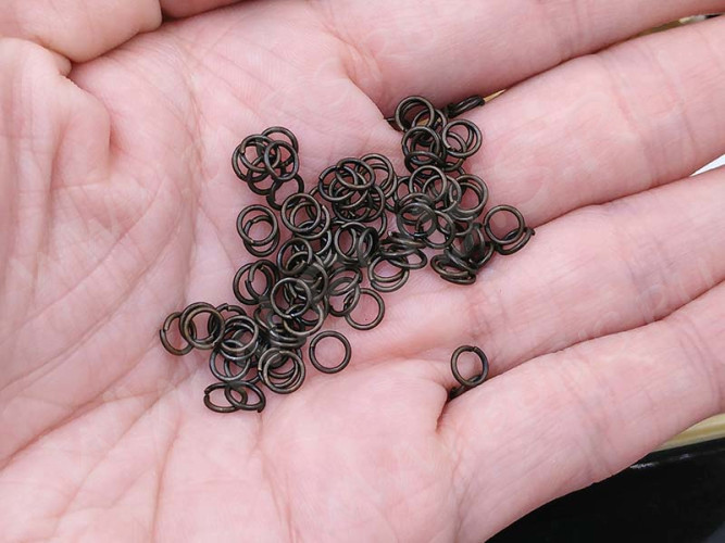 Колечки обычные толстые 5*0,8мм античная бронза (Brass) (50шт.)