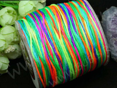 Нейлоновый шнур 10 круглый 1,5мм меланж НЕОН (1м)