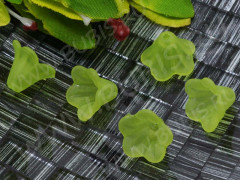 Бусина акрил Цветочек 33 чашечка матовый 14*13,5*10,5мм св.зелёно-жёлтый полупрозрачный (акрил) (5шт.)