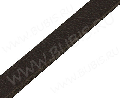 Шнур кожаный 17 полоска односторонний 5*2мм темно-коричневый (1м)