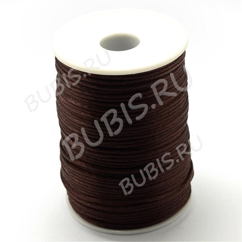 Шёлковый шнур 01 2мм темно-коричневый (1м)