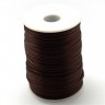 Купить Шёлковый шнур 01 2мм темно-коричневый (1м) с доставкой по России