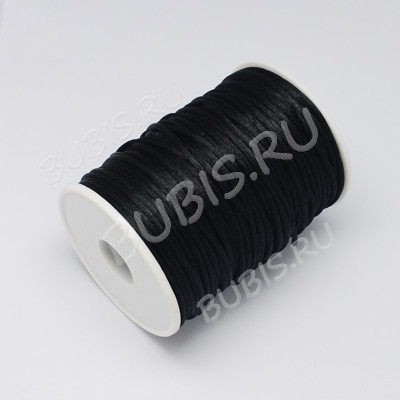 Шёлковый шнур 01 2мм темно-коричневый (1м)