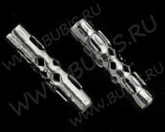 (СКИДКИ!!!)Трубочка металлическая 24 ажурная 13*3мм цвет платины (Iron) (10шт.)