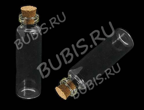 Бутылочка 22 с пробкой 7мл 59*16*16мм прозрачная (стекло)