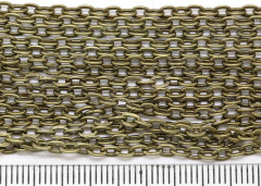 Цепочка I062 с плоским звеном 3,5*2,5мм античная бронза (Iron) (50см)