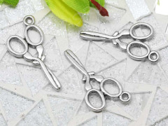 (СКИДКИ!!!) Подвеска Ножницы 03 3D 30*14*2мм античное серебро (литьё) (10шт.)
