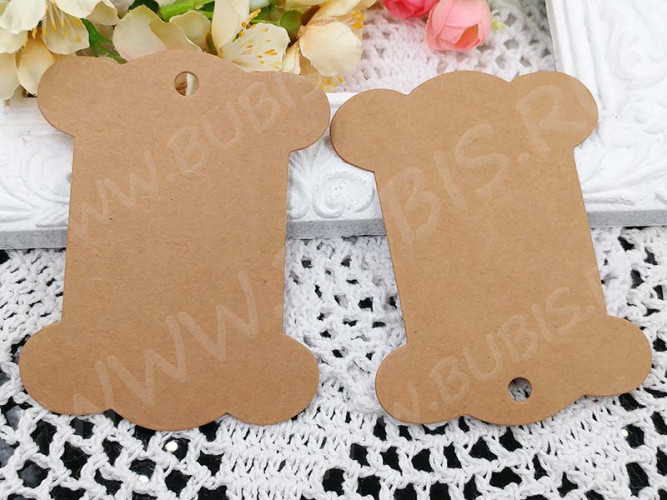 Катушка 05 ретро плоская без рисунка 100*78*0,4мм св.коричневая (крафт картон) (упаковка и хранение)