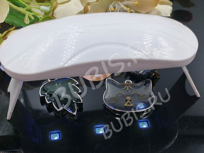 УФ лампа 01 6Вт 3 LED складная мини 10*3,5см белая (инструменты для смолы)