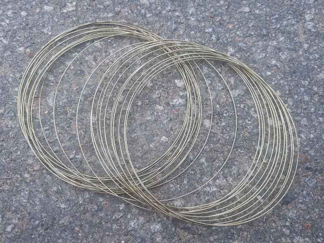 Мемори проволока - пружина - основа для колье 115*0,8мм латунь (10 витков)