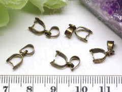 Держатель кулона 040 гладкий 15*5,5*3мм античная бронза (Brass)