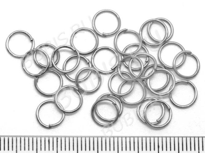 (СКИДКИ!!!) Колечки обычные 7*0,7мм цвет платины (Iron) (100шт.)