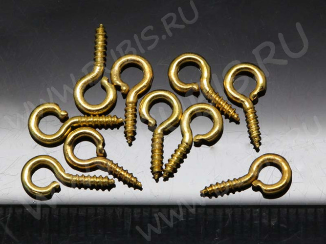 Штифт винтовой 07 толстый 10*4*1,1мм золотистый (Iron) (100шт)