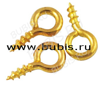 Штифт винтовой 07 толстый 10*4*1,1мм золотистый (Iron) (100шт)