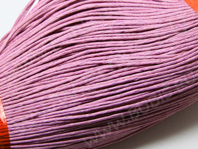 Вощёный х/б шнур 1мм св.сиреневый (5м)