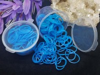 (РАСПРОДАЖА!!!) Набор для плетения браслетов 72 Loom Bands резиночки т.голубые в контейнере (Loom Bands) (ок.100 резинок)