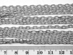 Цепочка I079 с узором звено 4,7*3мм цвет платины (Iron) (50см)