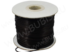 Вощёный полиэстеровый шнур 0,5мм чёрный (1м)