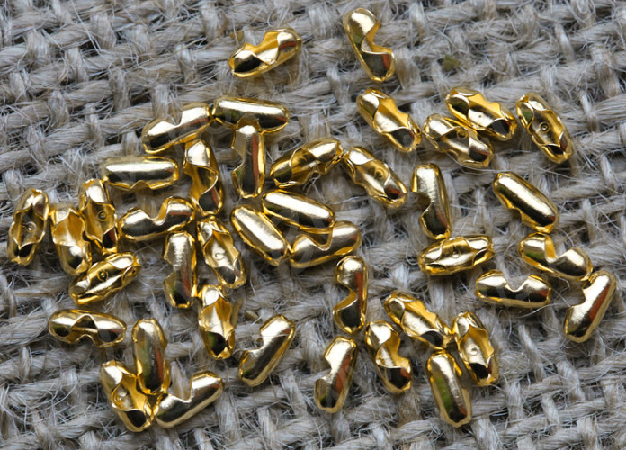 Замочек Фиксатор для шариковой цепочки 01 (для цепочки 1-1,5мм) 5*2*2мм золотистый (Brass) (10шт.)