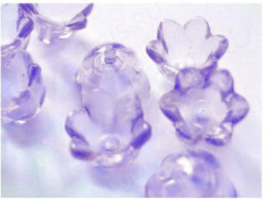 Бусина акрил Цветочек 01 чашечка 10*6мм св.фиолетовый прозрачный (акрил) (10шт.)