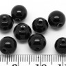 Купить Бусина округлая 8мм чёрная непрозрачная (стекло) (10шт.) с доставкой по России