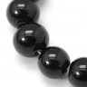 Купить Бусина округлая 8мм чёрная непрозрачная (стекло) (10шт.) с доставкой по России