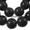 Купить Бусина округлая 8мм чёрная непрозрачная (стекло) (10шт.) с доставкой по России