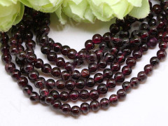 (ОПТ) Бусина округлая 4,5мм Гранат (камни) (НИТЬ)